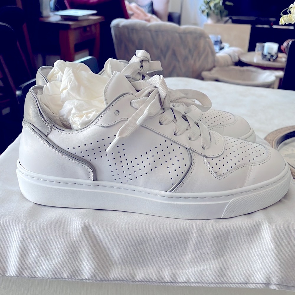M. Gemi The Ambra leather sneaker in light gray